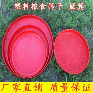 塑胶簸箕晒东西网罩筛子家用晾晒罗面圆簸箕面粉筛米大眼筛子粗孔