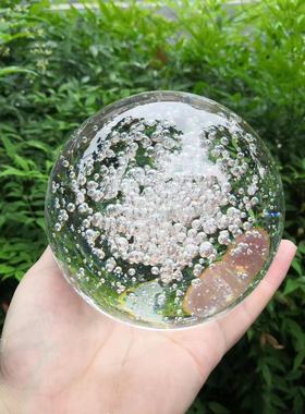 水晶球风水球透明玻璃球圆球拍照摄影玻璃家居装饰客厅办公桌摆件