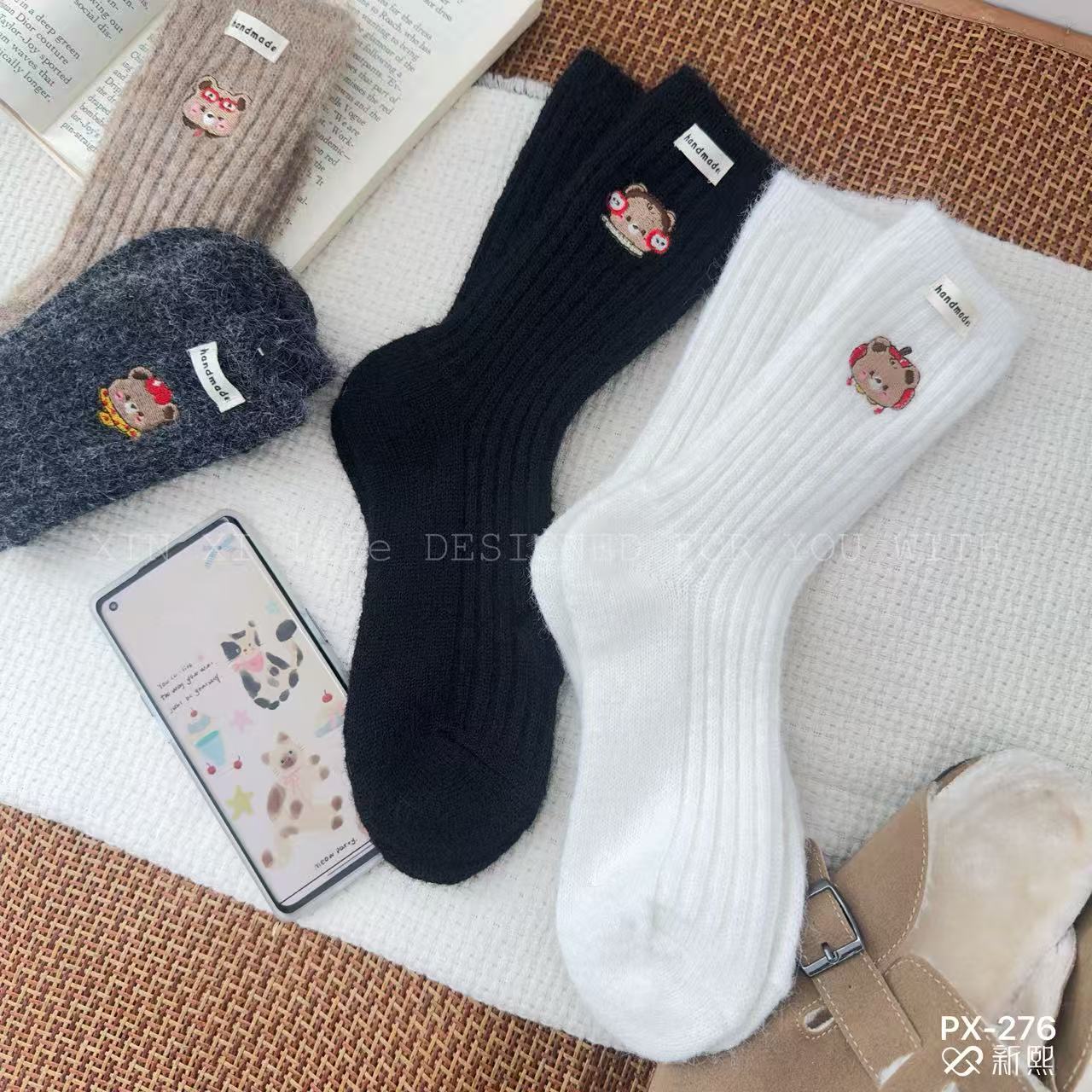 袜子女中筒袜春秋款纯棉