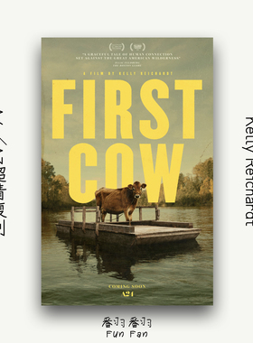 复古文艺客厅卧室田园主题电影海报第一头牛凯莉莱卡特高清装饰画