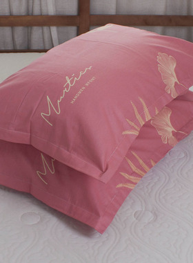 100%纯棉枕套一对45X70全棉儿童学生拉链枕头套大号成人单人35X55