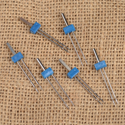 兄弟牌多功能家用电动缝纫机双针配件衣车双线针2/3mm/4毫米机针