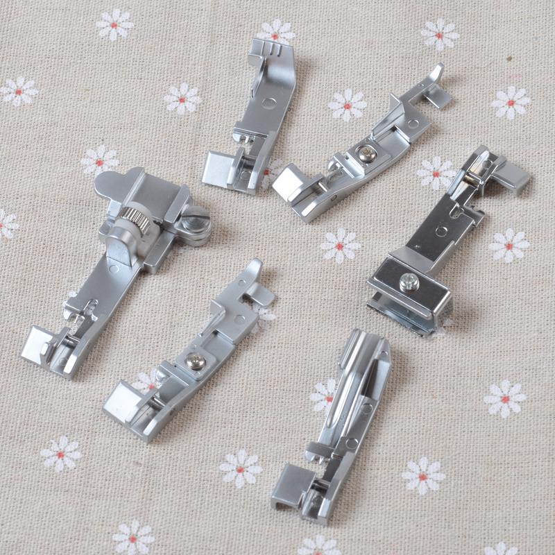 拷边机重机胜家兄弟家用锁边机包缝机3线四线压脚6件套组合缝纫机