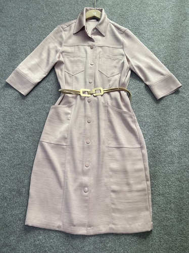 欧单ma 199欧！女生26春夏新款 樱花粉 衬衫直筒 半袖衬衫连衣裙