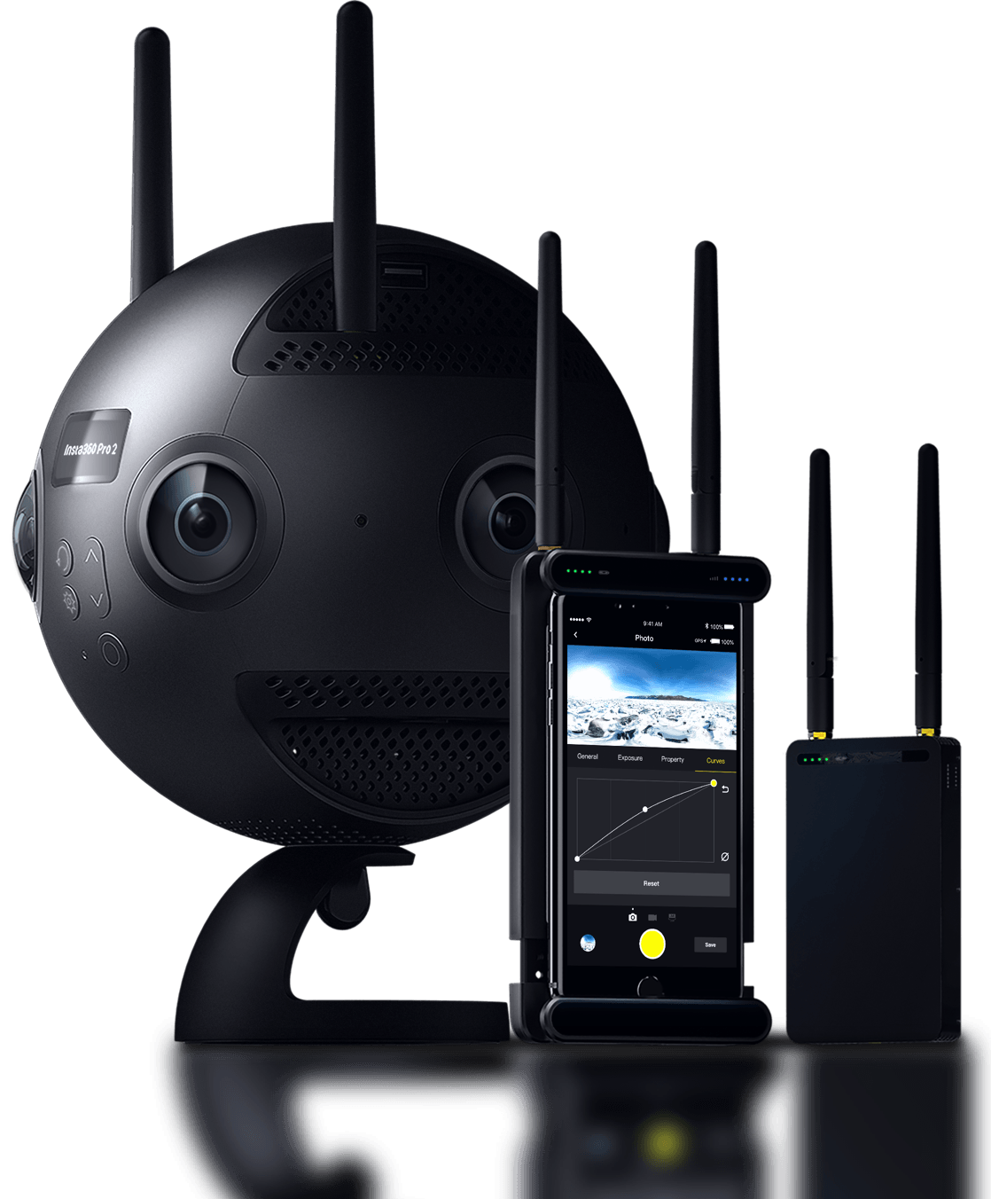 【成都现货】Insta360Pro2 VR全景拍摄 8K全景视频航拍 遥控车