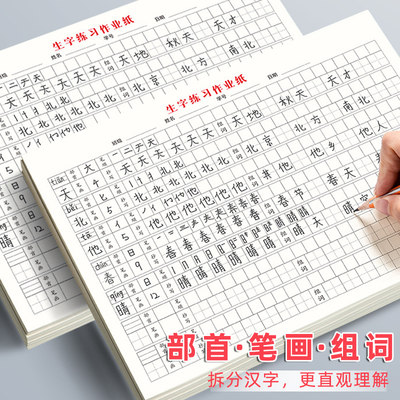 生字本练习作业纸小学专