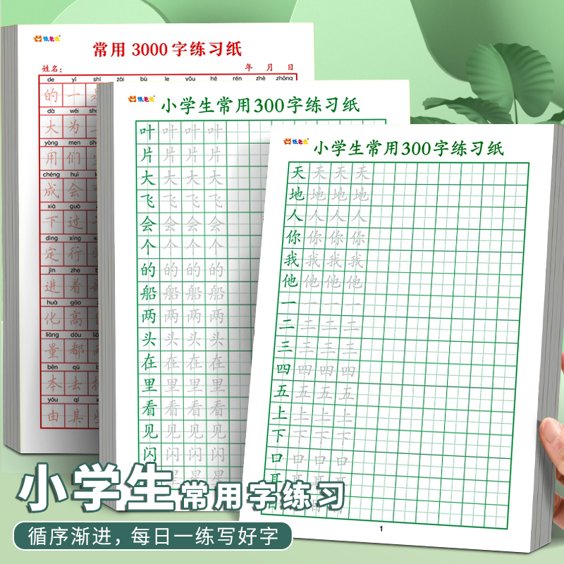 学前300字描红本幼儿园练字帖幼小衔接常用3000字临摹练字纸儿童控笔训练楷书入门练习一年级硬笔书法练字本