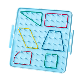 小学数学双面钉子板几何图形教具钉板一二三年级小学生多功能勾钉板形状多边形橡皮筋学具认知启蒙地理板钉面