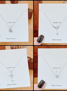 项链饰品女新款2026蝴蝶结鱼尾翅膀锁骨链百搭超长保色女新款