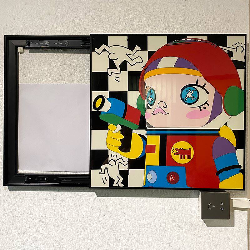 冇d意思 刘颖离别之日遮电表箱定制液压杆装饰画客厅电闸开关挂画