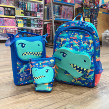 澳洲smiggle儿童书包蓝色恐龙男女孩幼儿园学前班双肩包笔袋餐包