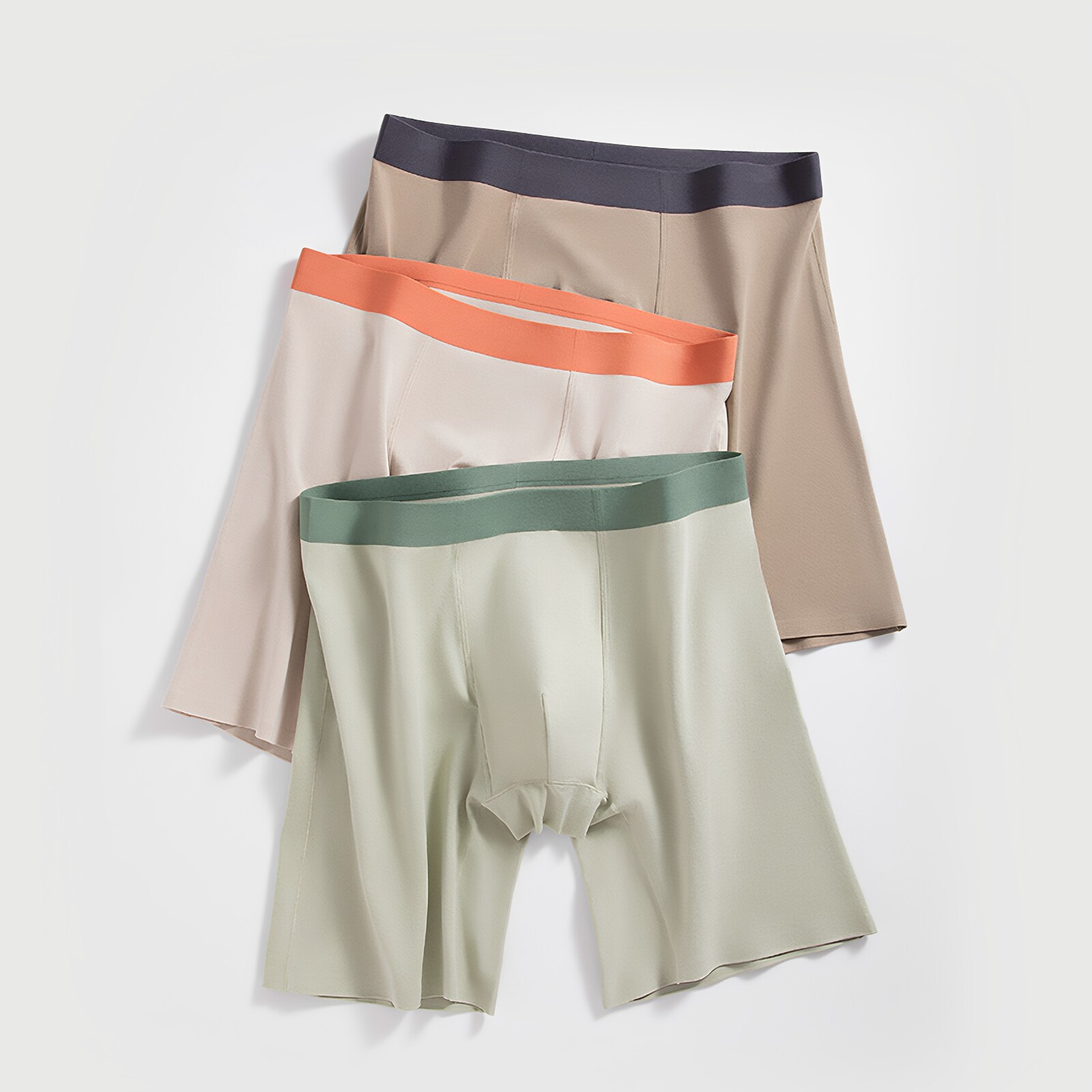 无痕男内裤加长款防磨腿运动四角裤透气棉质大码潮男生彩色平角裤