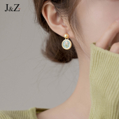 花朵耳环夏天2025新款 轻奢高级耳钉女纯银小众设计感耳坠耳饰 爆款