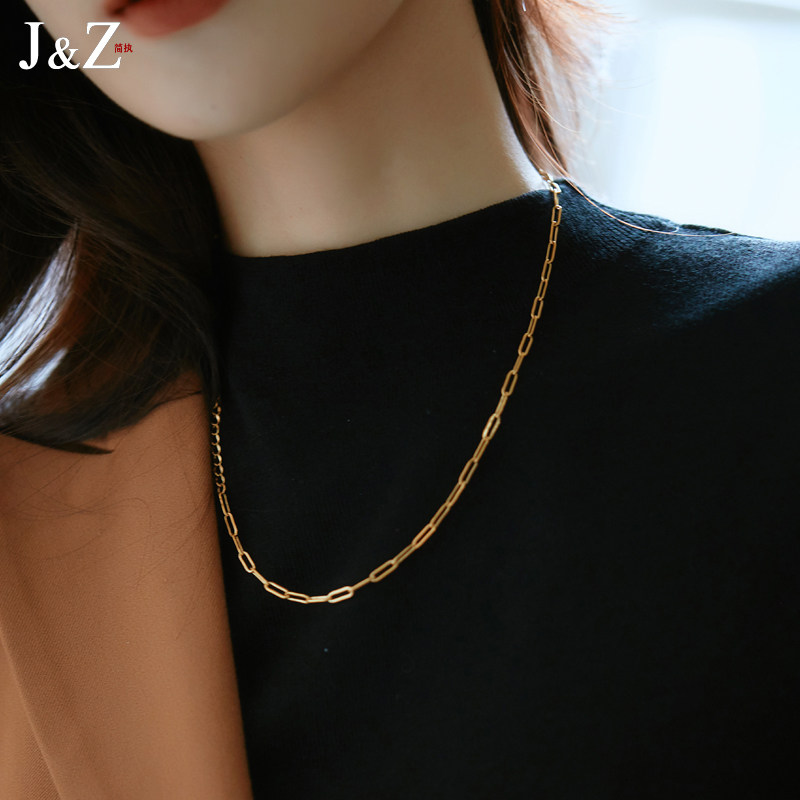 金屬簡約百搭氣質項鏈配飾鏈子2020年新款潮鎖骨鏈秋冬長款毛衣鏈在類目 飾品/流行首飾/時尚飾品新, 項鍊中 - 來自Buy2taobao.com提供專業的淘寶代購服務