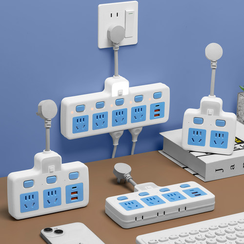 插座扩展转换器多功能插头带夜灯