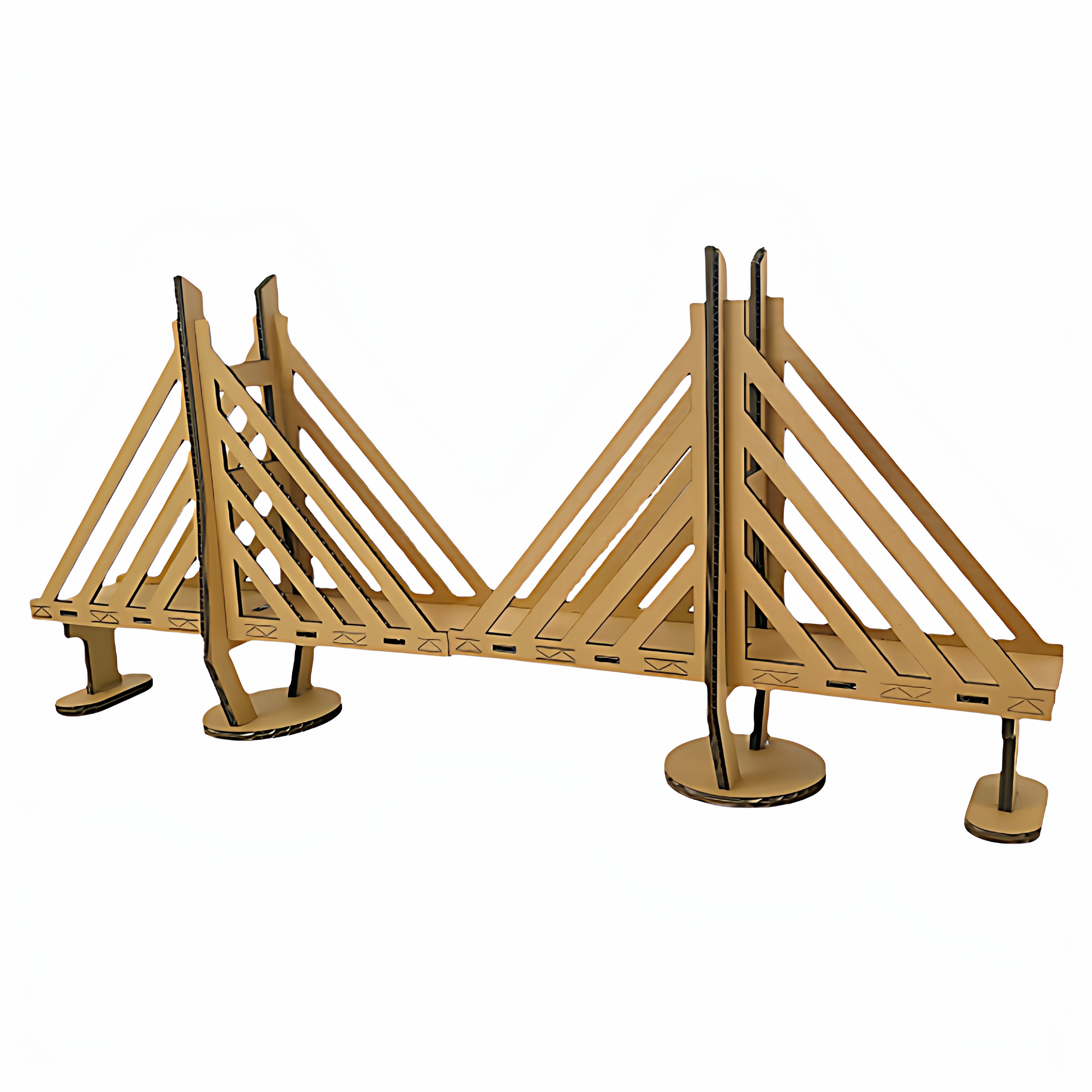 瓦楞纸板桥梁手工diy房子拼插建筑模型儿童创意赵州桥纸盒涂鸦