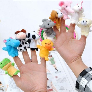 动物指偶人物玩偶幼儿园讲故事手指玩偶早教玩具毛绒公仔表演道具