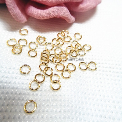 diy金色项链收尾手工开口圈