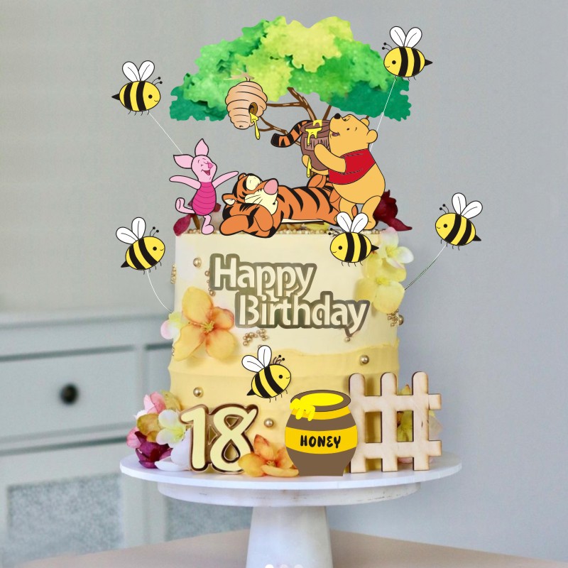 卡通小熊维尼摆件生日蛋糕装饰