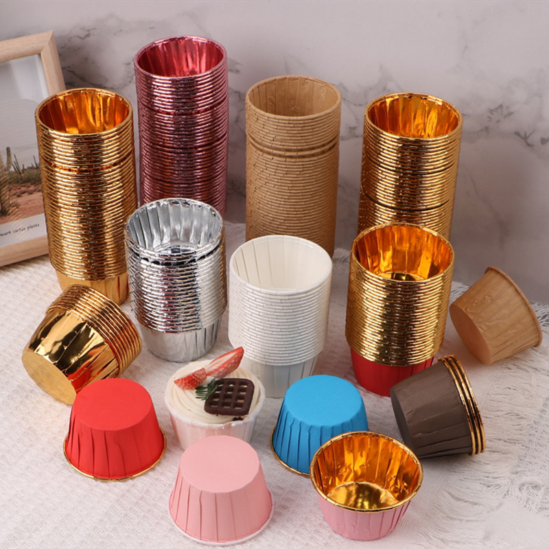 马芬杯蛋糕玫瑰金卷边耐烤