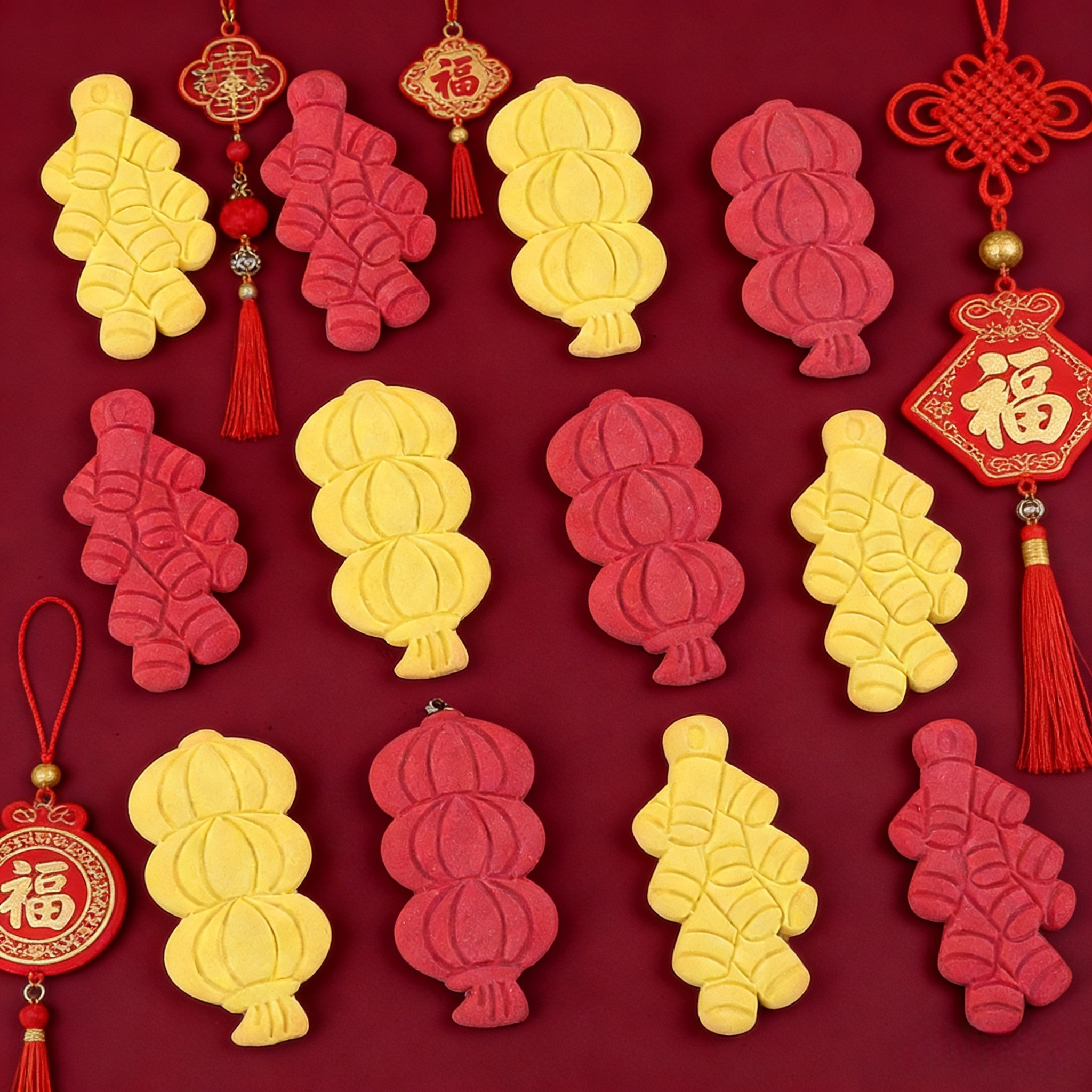 新年灯笼鞭炮造型饼干蛋糕装饰插牌春节祝福饼干烘焙小甜品装扮,节庆用品/礼品,蛋糕/烘焙装饰用品,淘宝优惠券,粉丝福利购,淘宝优惠卷