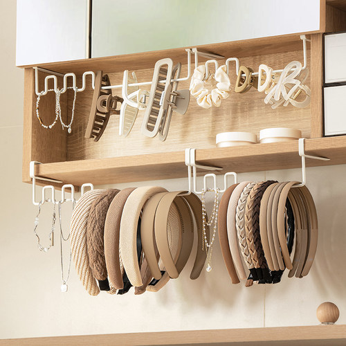 卫生间镜柜收纳盒挡板隔板首饰发饰项链皮筋发绳发圈发夹发箍挂架