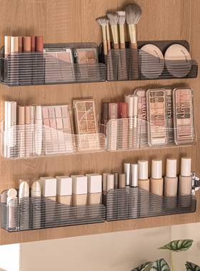 卫生间镜柜收纳盒首饰面膜口红化妆品架子置物架壁挂洗漱台门后窄