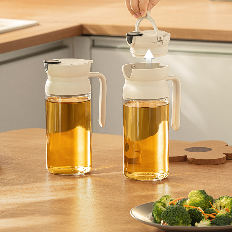 玻璃油壶厨房自动开合油罐新款