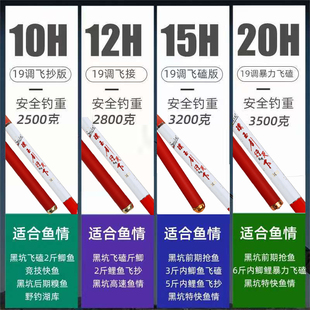 黑坑钓鱼竿大棚鱼竿超轻超硬19调10H12H15H20H鲤鱼竿罗非竿3.9米