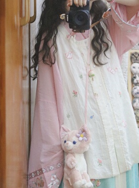 【050】新款刺绣比甲【可爱猫咪】明制汉服比甲挂里多色改良日常