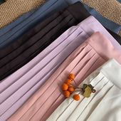 改良马面裙松紧腰带口袋侧面拉链中长款 043 日常通勤汉服女