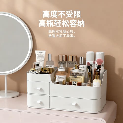 化妆刷收纳盒桌面梳妆台口红眼影眉笔置物架多功能大容量收纳盒