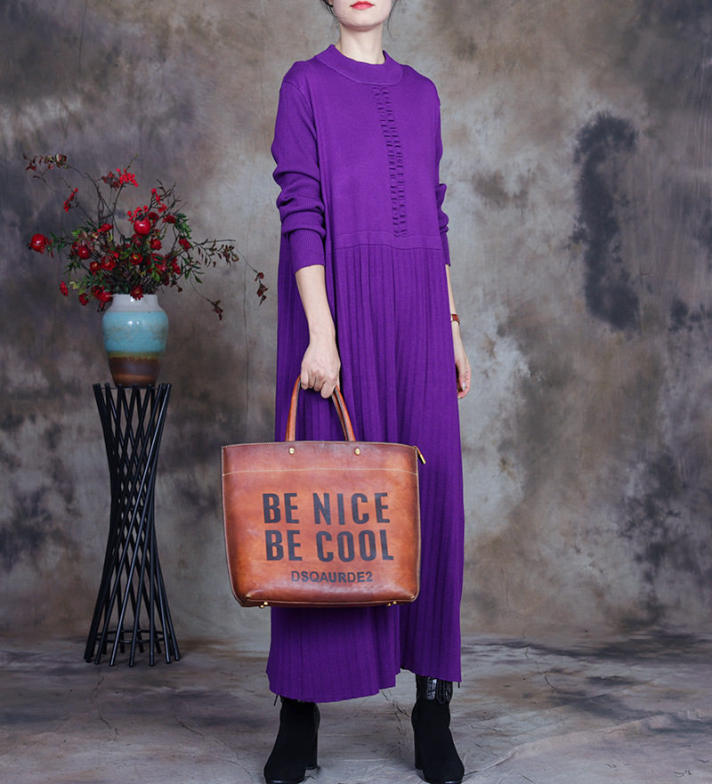 2021秋冬新款针织打底连衣裙大码长袖气质修身长款编织毛衣裙内搭