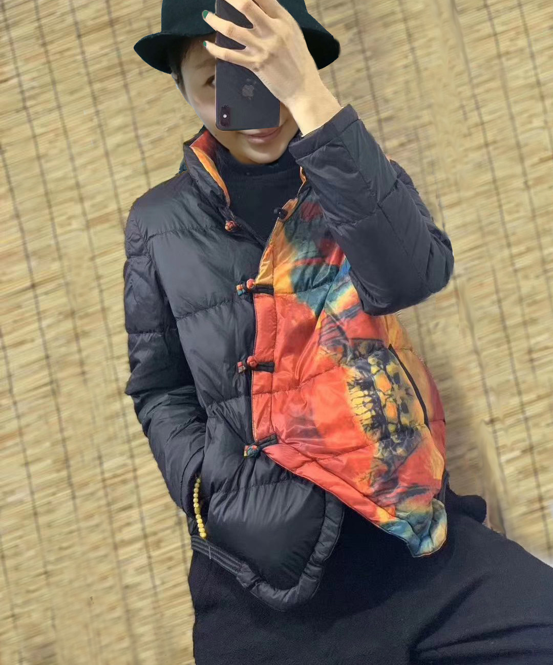 羽绒服女2021新款爆款冬短款原创民族风立领斜盘扣印花不规则外套,女装/女士精品,羽绒服,淘宝优惠券,粉丝福利购,淘宝优惠卷