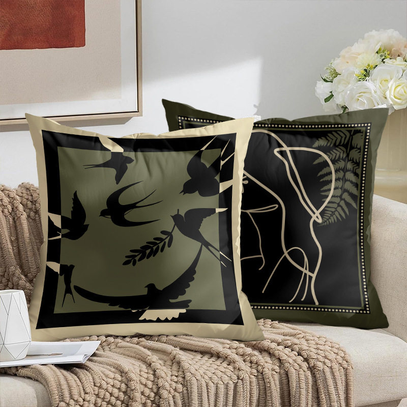 复古绿中式风格现代百搭抱枕北欧法式靠背轻奢客厅沙发靠枕靠套,居家布艺,抱枕被,淘宝优惠券,粉丝福利购,淘宝优惠卷