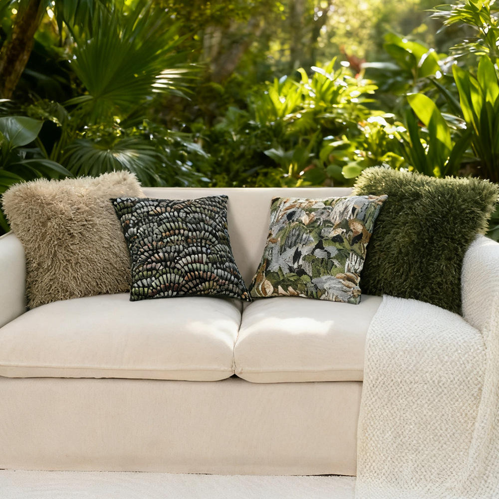 北欧ins色织提花抱枕套 清新田园卧室客厅沙发装饰靠垫靠