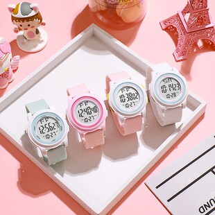 高颜值多功能运动电子表男女初高中学生党闹钟学院风潮流夜光手表