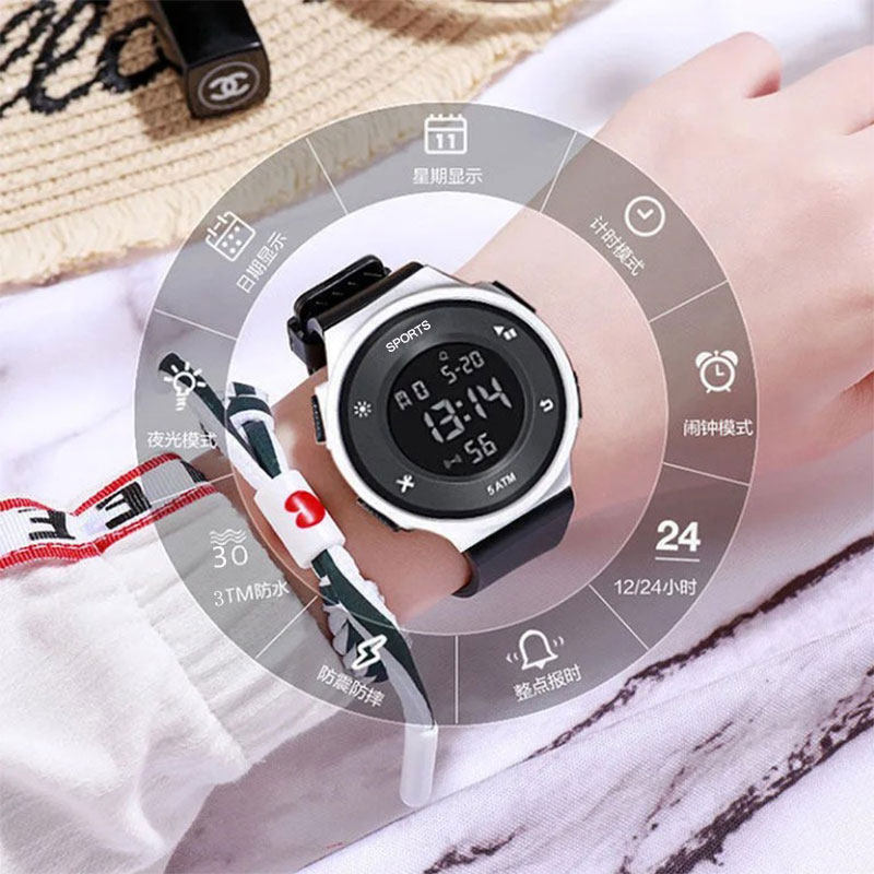 多功能手表男女青少年高中生中小学生简约潮流运动儿童电子表