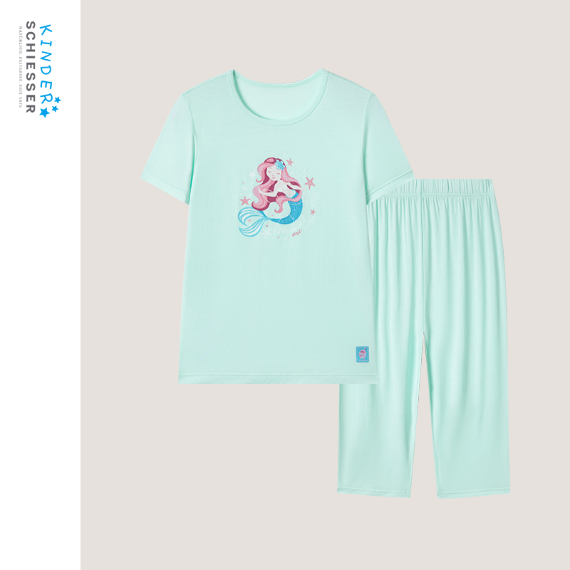 舒雅女童莫代尔家居服套装