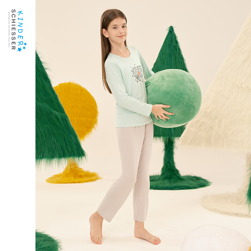 舒雅女童莫代尔家居服套装