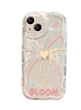 适用苹果17promax手机壳16新款iPhone14/15女13防摔11/12mini透明xs/xr满屏烟花7plus奶油纹8p/se2软6s保护套