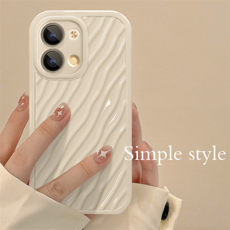 适用opporeno9手机壳reno10/6水波纹reno8pro新女款reno7透明findx3简约ins风纯色r17/15防摔a72/53保护套5g属于什么档次？