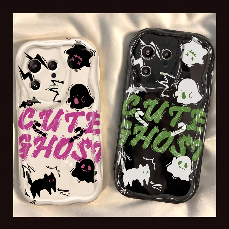 新品上市，奶油纹幽灵猫咪手机壳