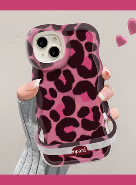 适用华为mate60pro手机壳pura70+新女款荣耀200/100硅胶p50玫棕复古豹纹隐形双支架nova12/11防摔90/80保护套