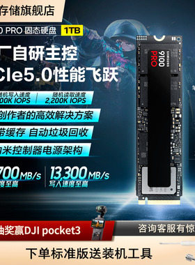 三星9100PRO 1TB台式机PC笔记本PS5电脑NVMe PCIe5.0 M.2固态硬盘