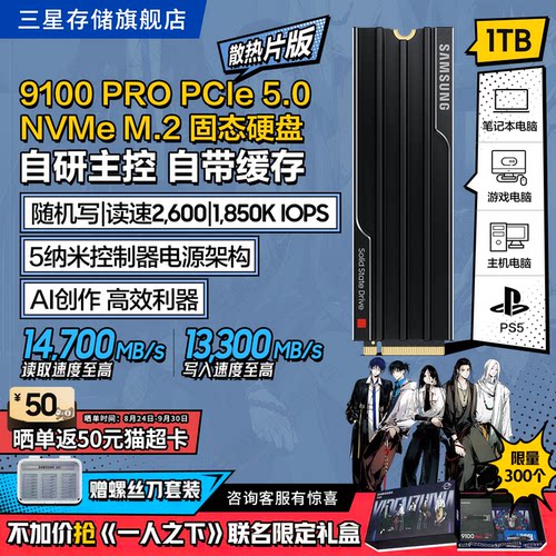 三星9100PRO散热片版固态硬盘
