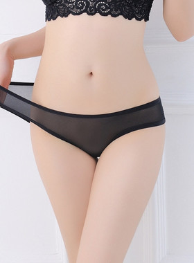 TS伪娘变装CD透明性感蕾丝内裤女欧美透视无痕大码低腰提臀少女