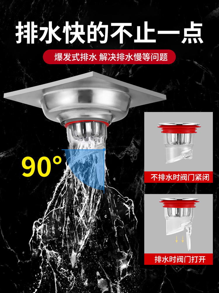 Floor drain deodorizer, toilet sewer pipe, filter screen, drain outlet, universal anti-odor cover, sealing inner core artifact