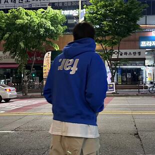 Far archive 倒转刺绣logo宽松运动卫衣拉链纯棉纯色连帽衫vibe风