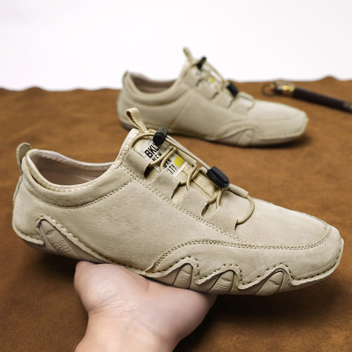 2024年爆款八爪鱼男鞋透气男士休闲皮鞋豆豆鞋大码运动潮鞋子